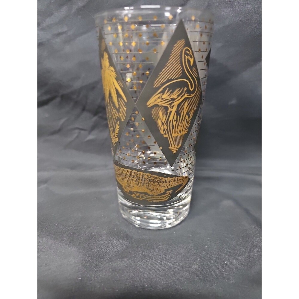 Vintage Florida And Florida Wildlife Highball Glass